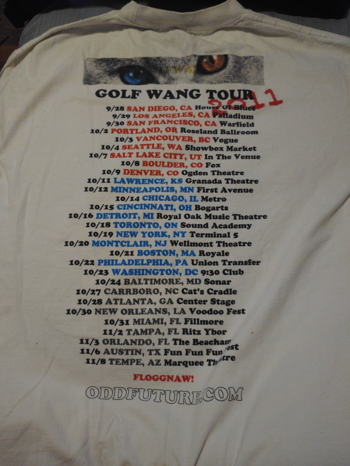 VMen’s Odd Future Golf Wang Tour 2011 T-Shirt Size Small gallery
