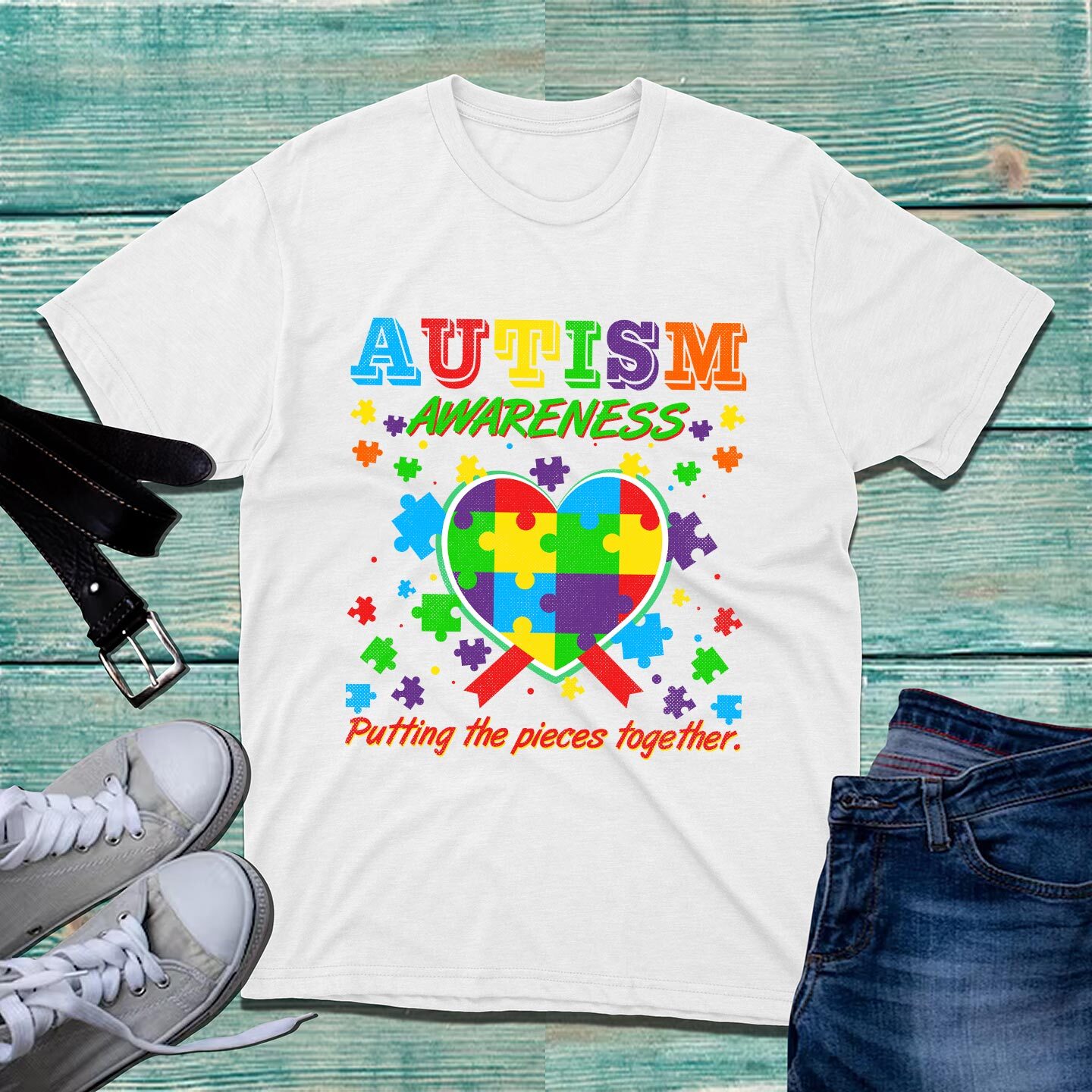 Autism Awareness Putting The Pieces Together T-Shirt Puzzle Pieces Autism Top gallery