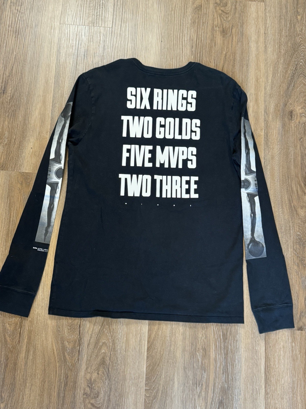 Jordan Wingspan Long Sleeve T Shirt “6 Rings 2 Golds 5 MVP’s Two Three” Sz Lrg gallery