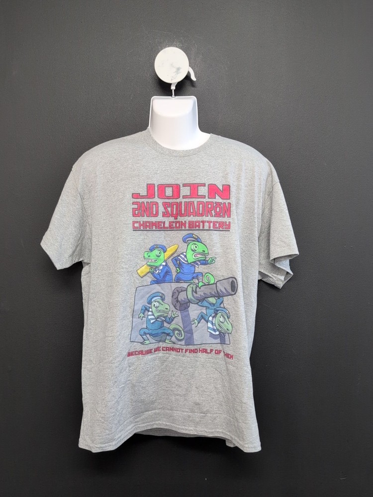 Gildan Heavy Cotton Blend Breathable Crew Neck Short Sleeve Men T Shirt XL Grey