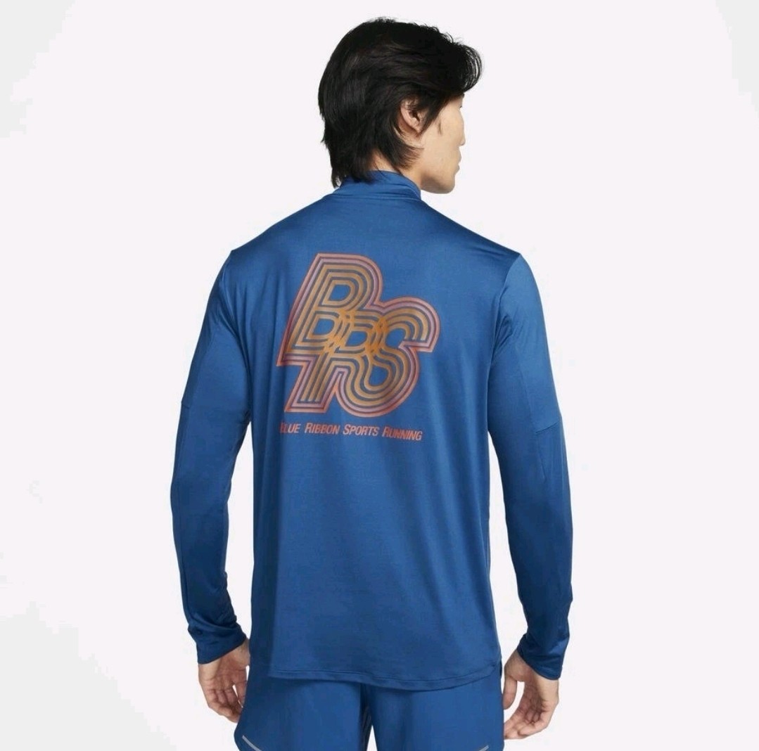 Nike Blue Ribbon Sports Men’s 1/4 Zip Running Top Blue FN3299-476 Men’s Size S