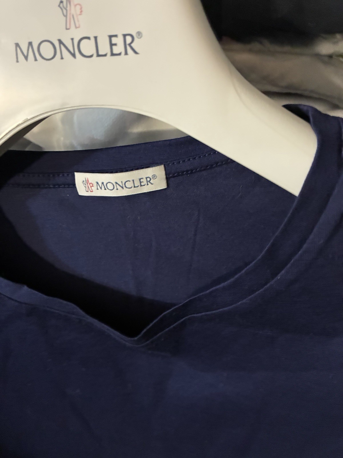 Moncler Shirt Mens Slim Fit Logo Patch Crewneck Short Sleeve $395 gallery