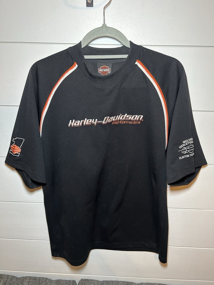 Vintage Men’s Harley Davidson Polyester T-Shirt Made In Salvador Size M Clean