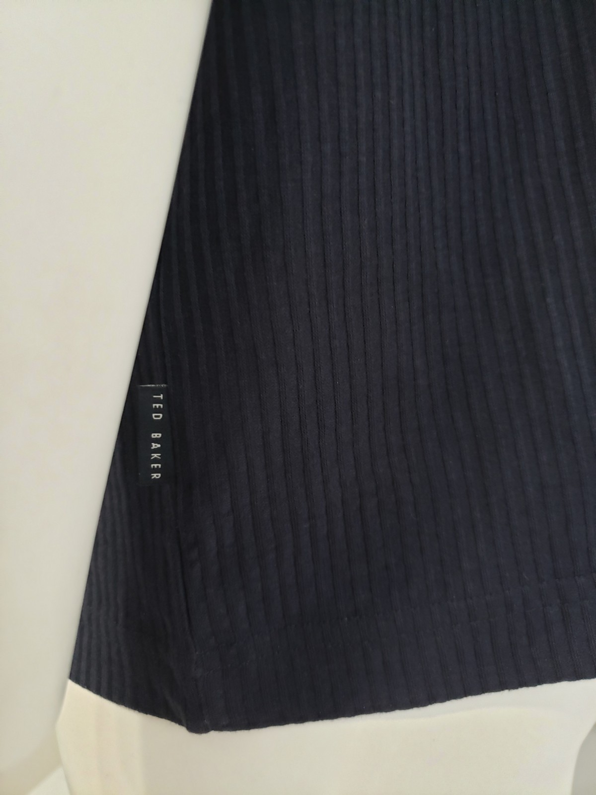 Ted Baker Men's Drop Needle Rib Crew Neck Tee Sky Captain Size M gallery