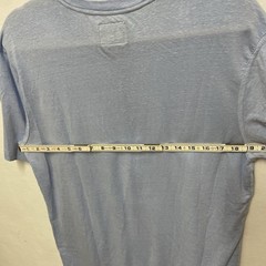 Trient Men’s Light Blue Linen Blend Short Sleeve Tee Medium T Shirt