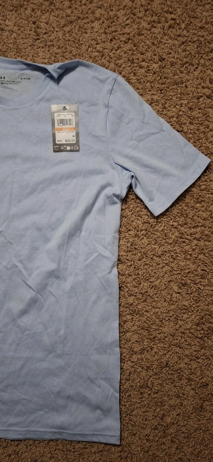 Under Armour LIGHT BLUE Mens Size Small UA Loose Short Sleeve T-Shirt NWT gallery