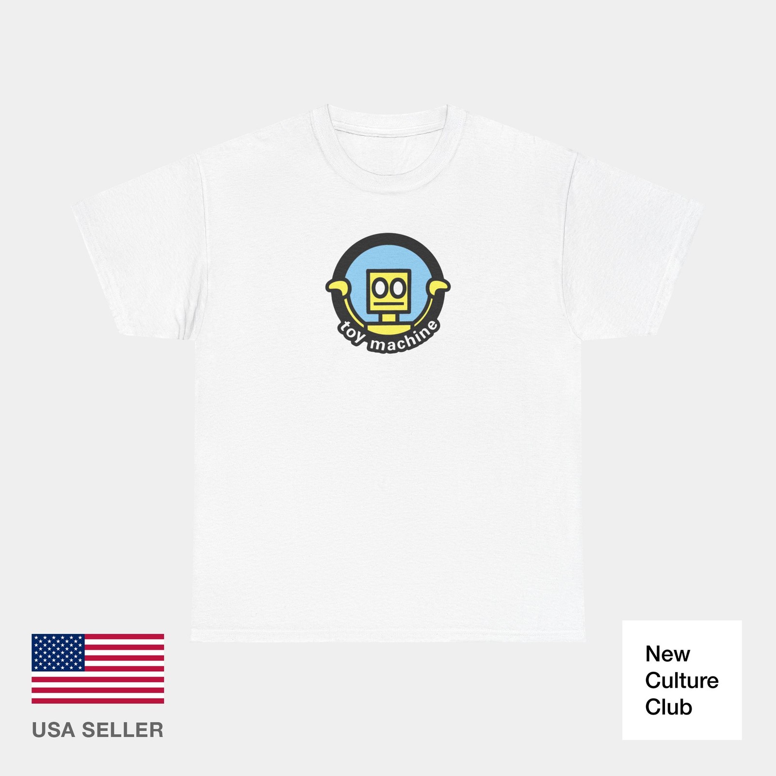 Toy Machine Robot 1990s Skate T-Shirt Vintage Skateboarding Print gallery