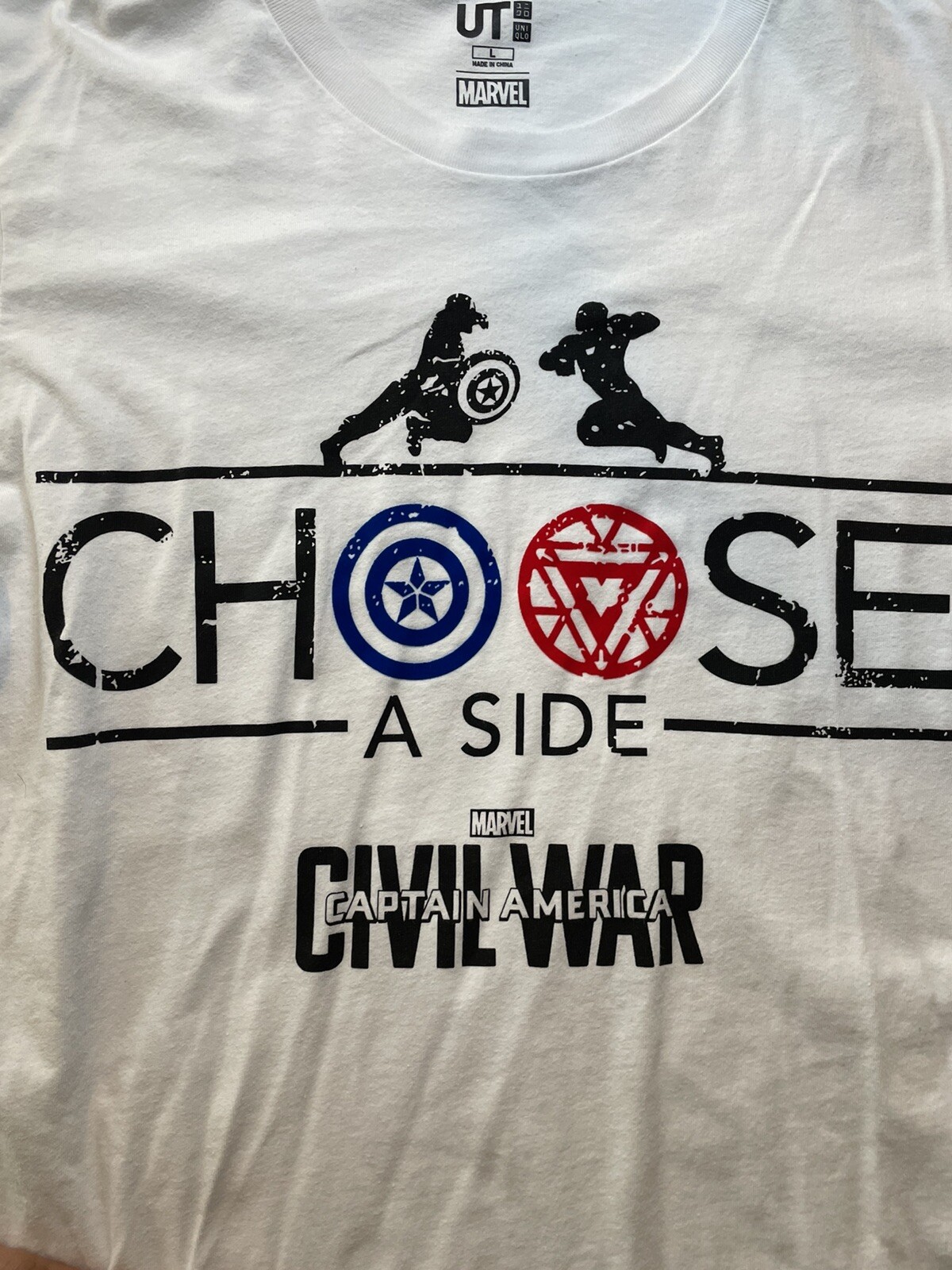 Captain America Civil War Choose A Side t shirt Size L Marvel UT gallery