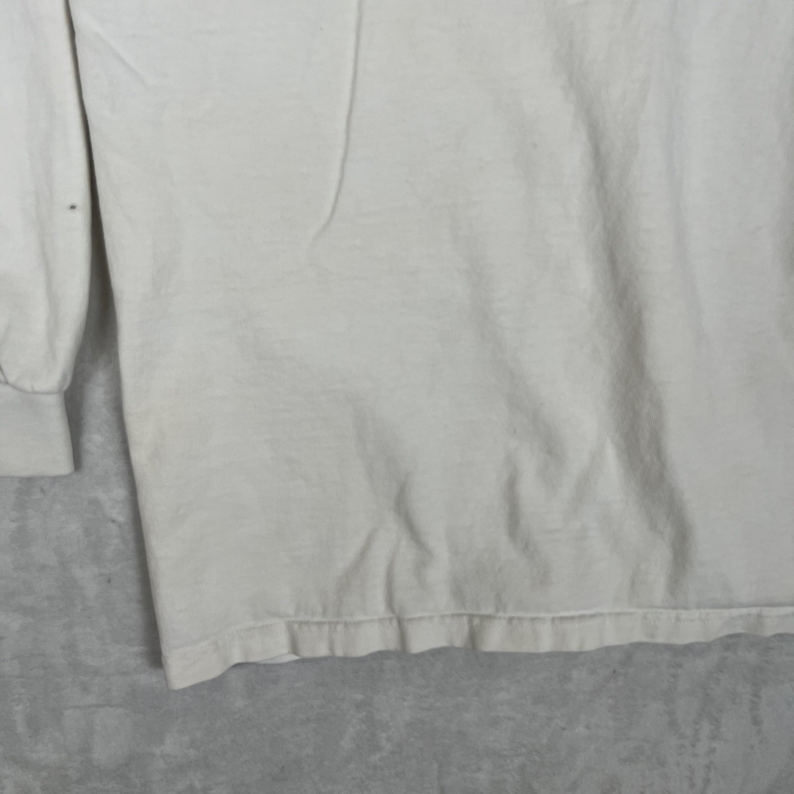 Vintage Navy Long Sleeve T-Shirt Mens XL White Mock Neck Made USA 90s gallery