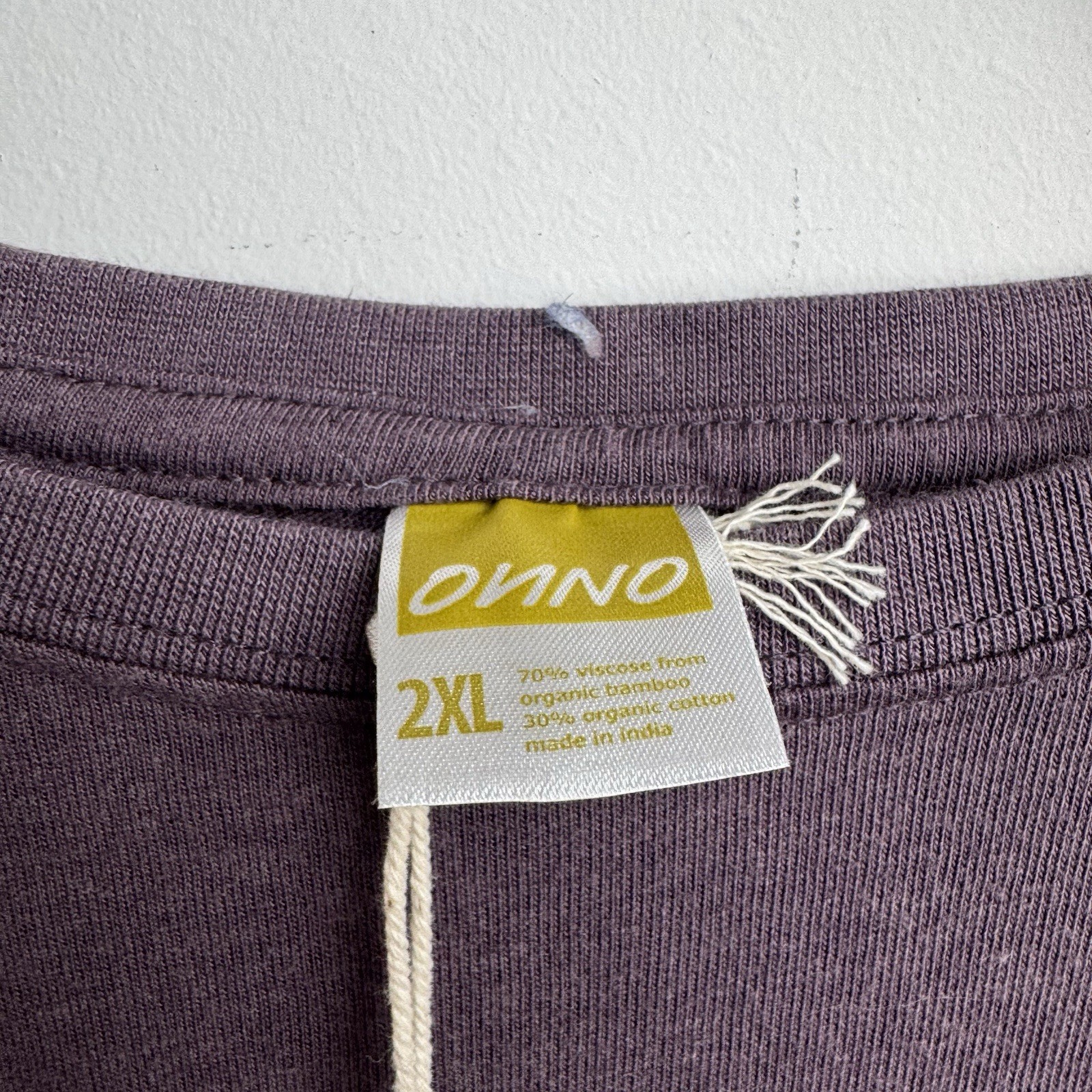 Onno Organic Cotton Shirt Mens XXL Purple Bamboo Blend Eco Friendly Basic NWT gallery