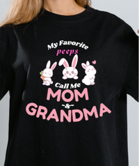 CALL ME MOM EASTER Gildan Soft Custom-Made Made T Shirt ANY SIZE Black Universal