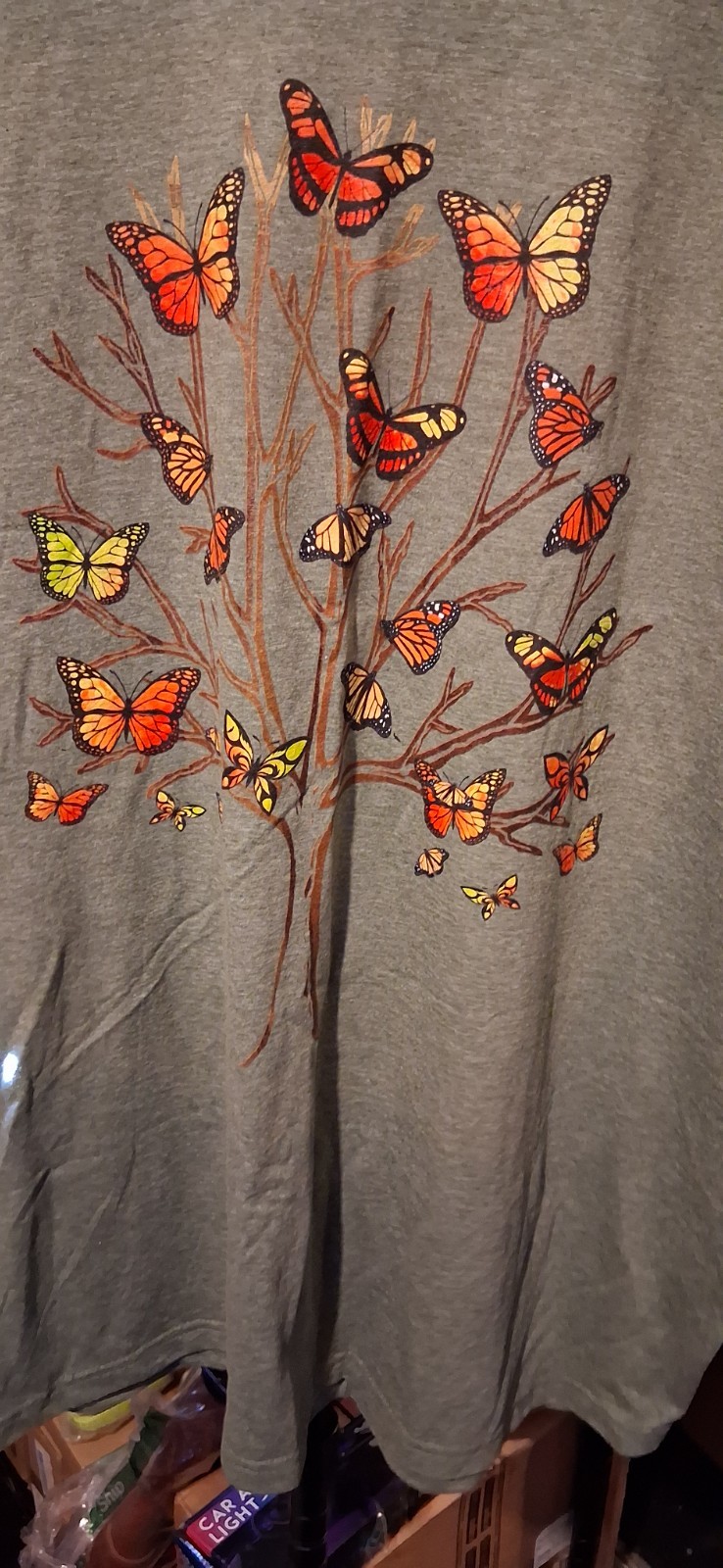 Butterfly Tree Beautiful Unisex T-Shirt size xl Green Multi Color gallery