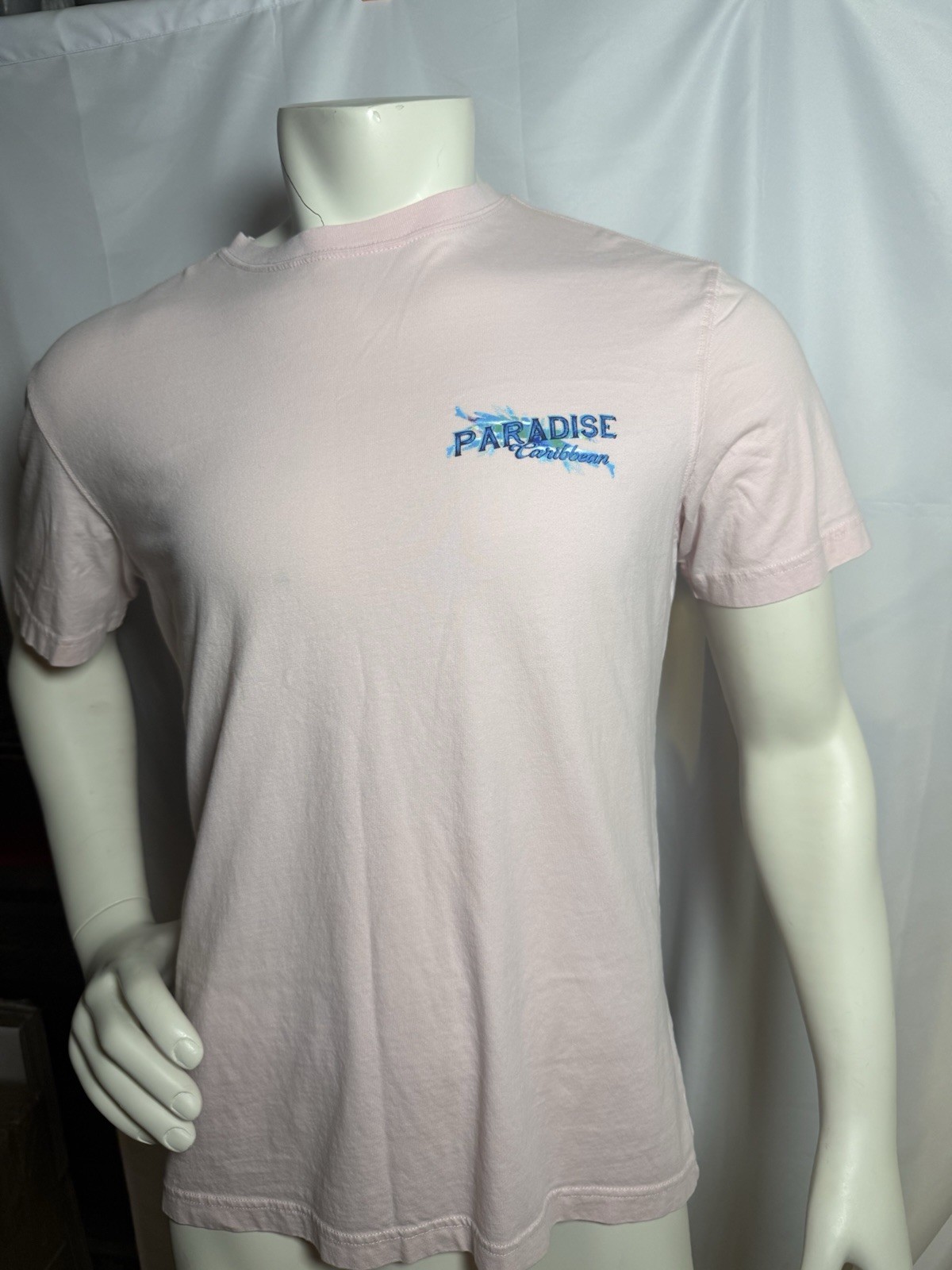 Caribbean Graphic Tee Paradise Tropical Vacation Beachy Size Medium Men’s