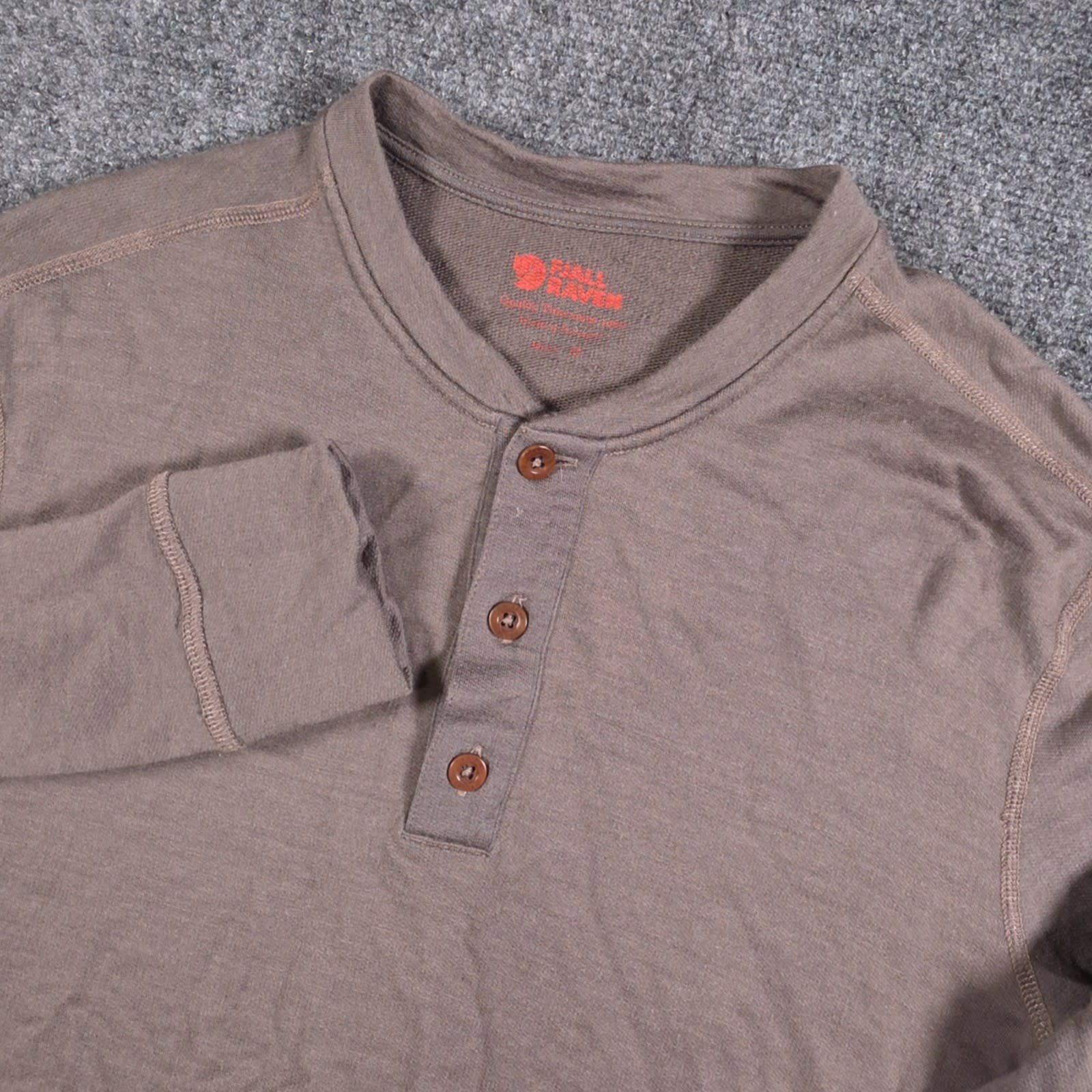 Fjallraven Lappland Merino Henley Mens Medium Brown Long Sleeve Wool Base Layer gallery