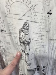 Vintage Y2K Hanes Math Equations All Over Print Shirt Large