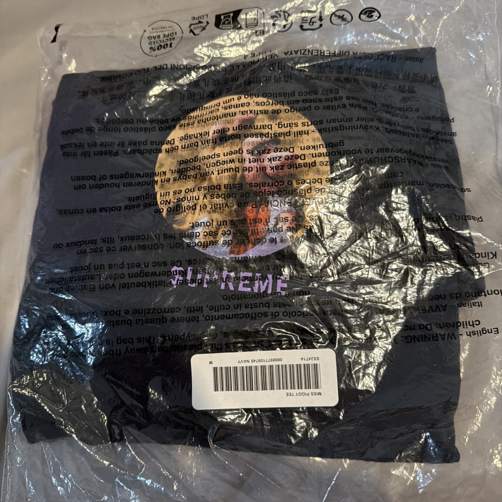 Supreme Miss Piggy Tee SS24T14 Navy gallery