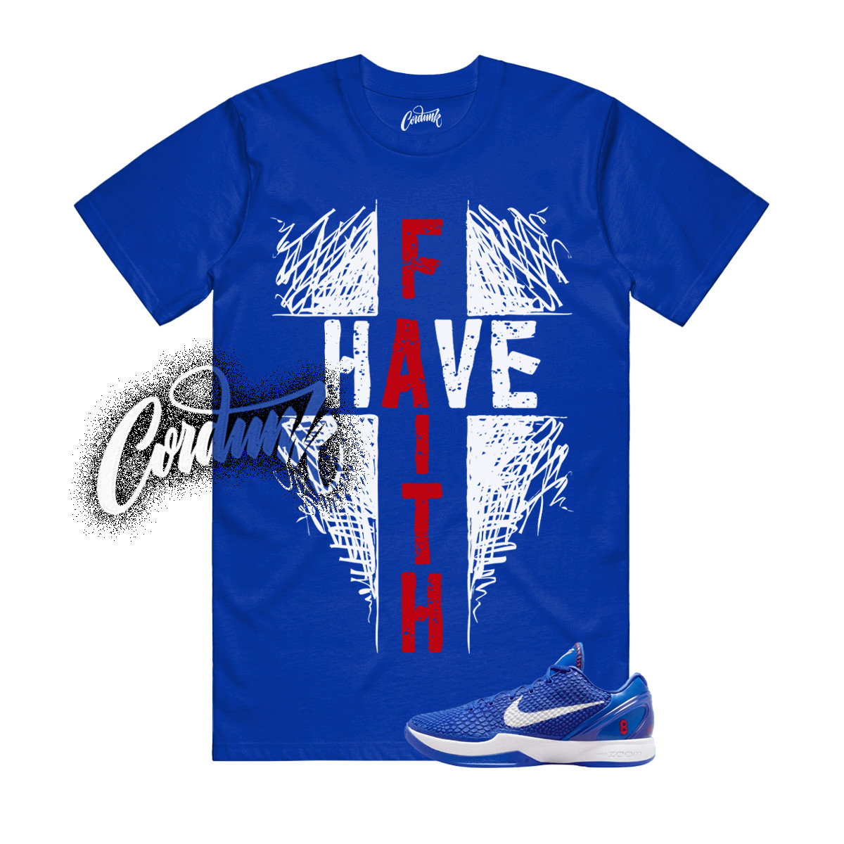 6 Game Royal Blue White University Red LA T Shirt Match F2
