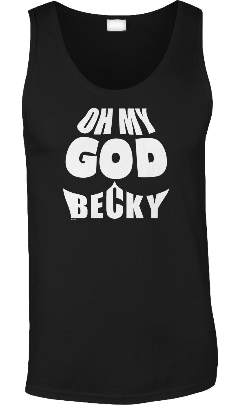 Oh My God Becky Music Lyrics Rap Hip Hop Fan Funny Quotes 90s Retro Mens Tank gallery