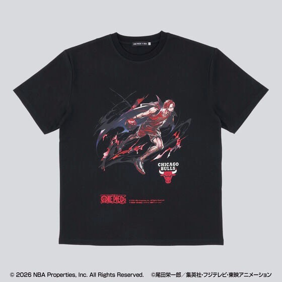 ONE PIECE × NBA T-Shirts Shanks×CHICAGO BULLS BLACK、White gallery