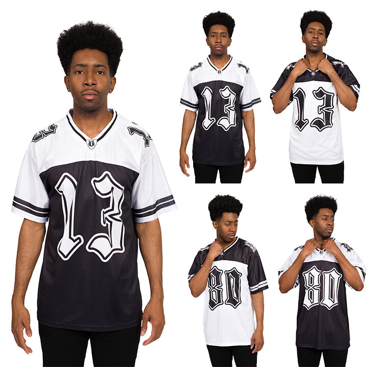 Victorious Men's Classic Sports Team 13 And 80 Football Jersey T-Shirt FJ006 gallery