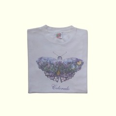 FRUIT OF THE LOOM VTG RETRO 90s OUTDOOR BUTTERFLY COLORADO GRAPHIC T SHIRT SZ S
