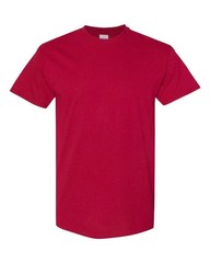 6-Pack Gildan 500 Cardinal Men’s Heavy Cotton Plain Crew Neck Short Sleeves