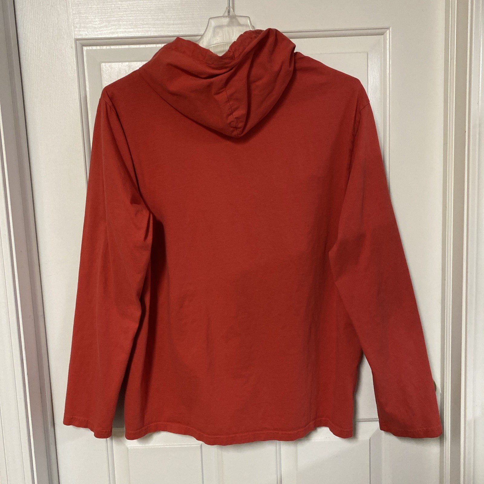 Polo Ralph Lauren Shirt Mens XL Burnt Orange Cotton Long Sleeves Hooded Pullover gallery