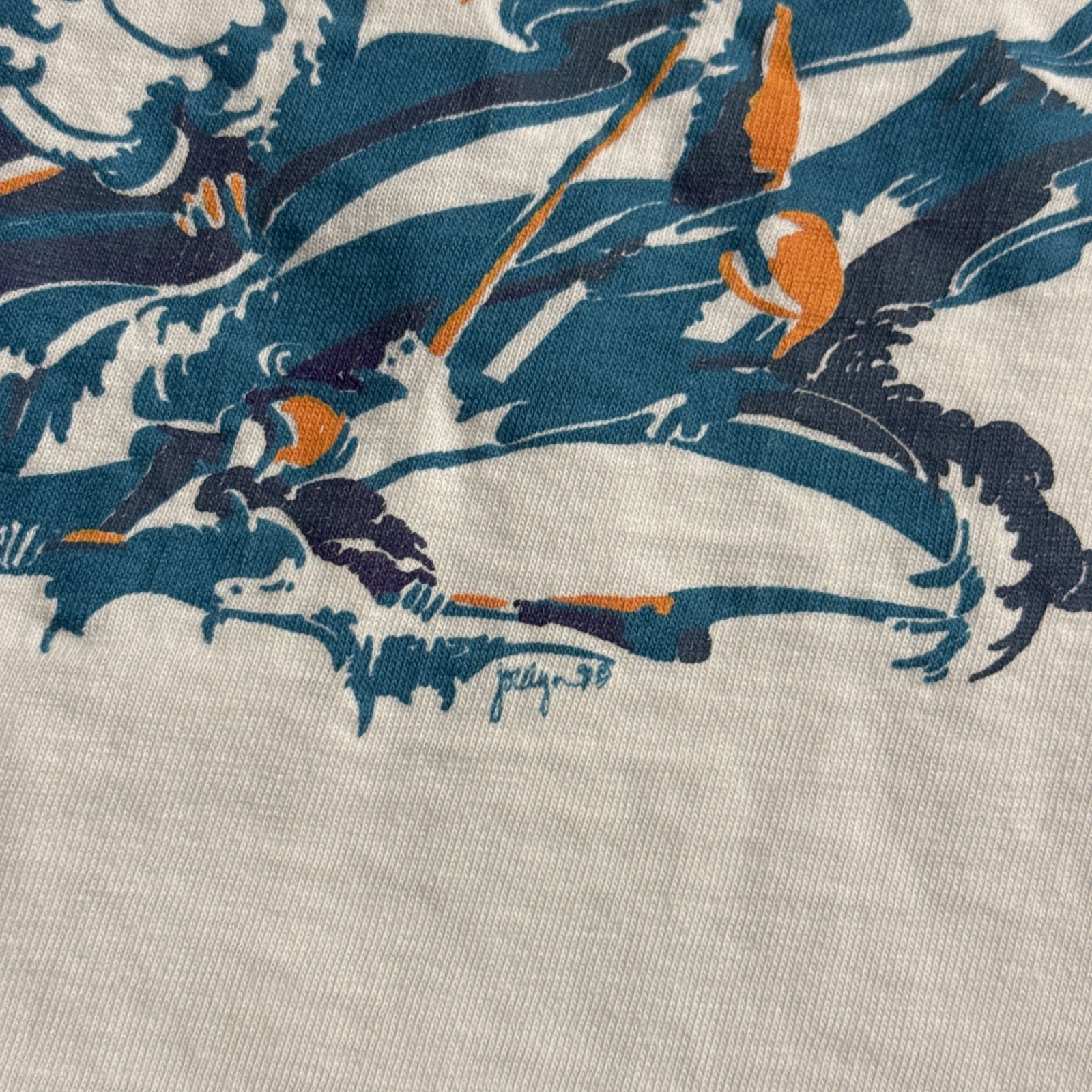 Vintage Patagonia Shirt Mens XL White 90s Art Surf Kayak Nature Mountains USA gallery