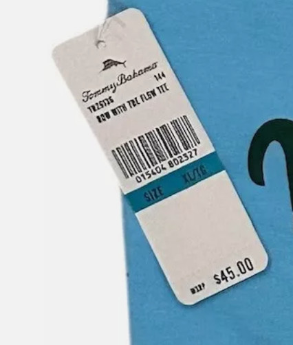 $45 TOMMY BAHAMA Light Blue ROW WITH THE FLOW Relaxed Fit Short Sleeve T-shirt gallery