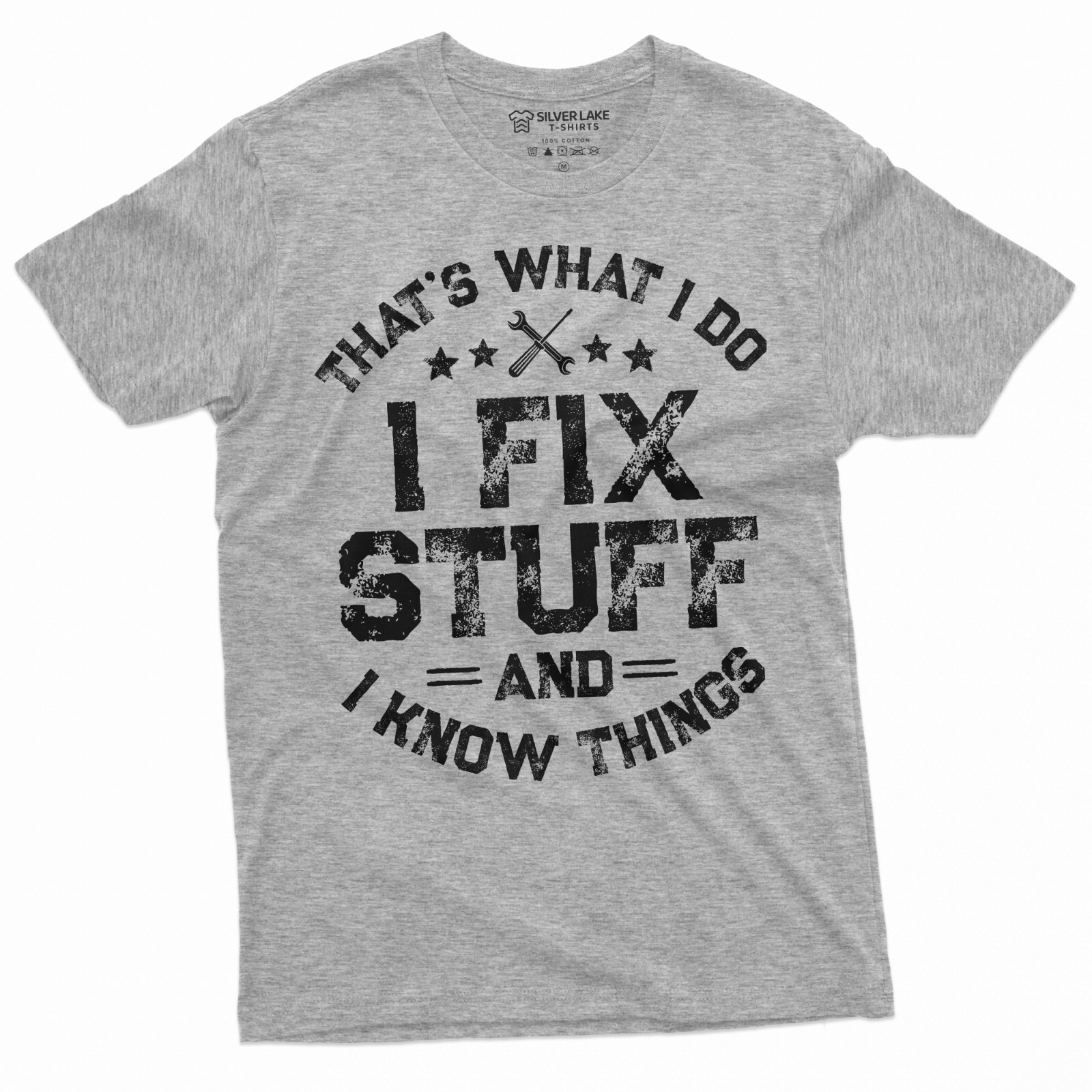 Men's Funny I fix Stuff T-shirt Gift for Dad Husband Grandpa Mechanic Engineer T gallery