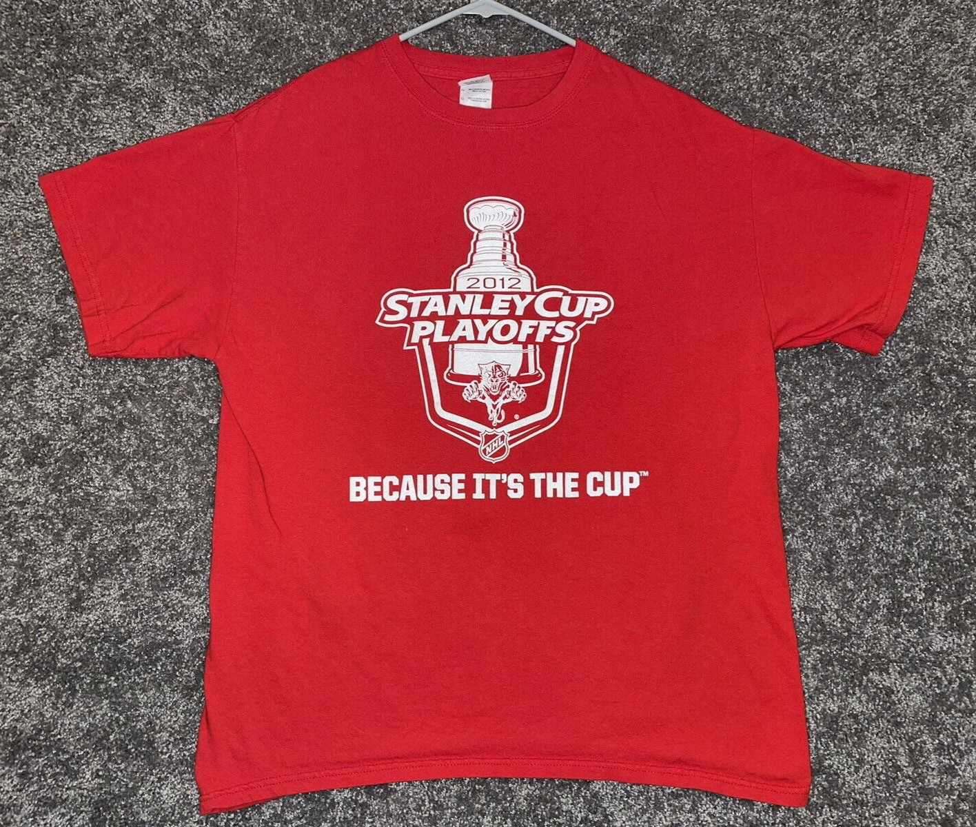 2012 Stanley Cup Playoffs NHL Hockey Shirt Mens Large LA Kings Red Gildan