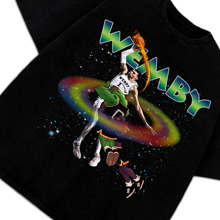 Victor Wembanyama Wemby Space Jam Monstar Dunk 90's Vintage Style T-Shirt gallery