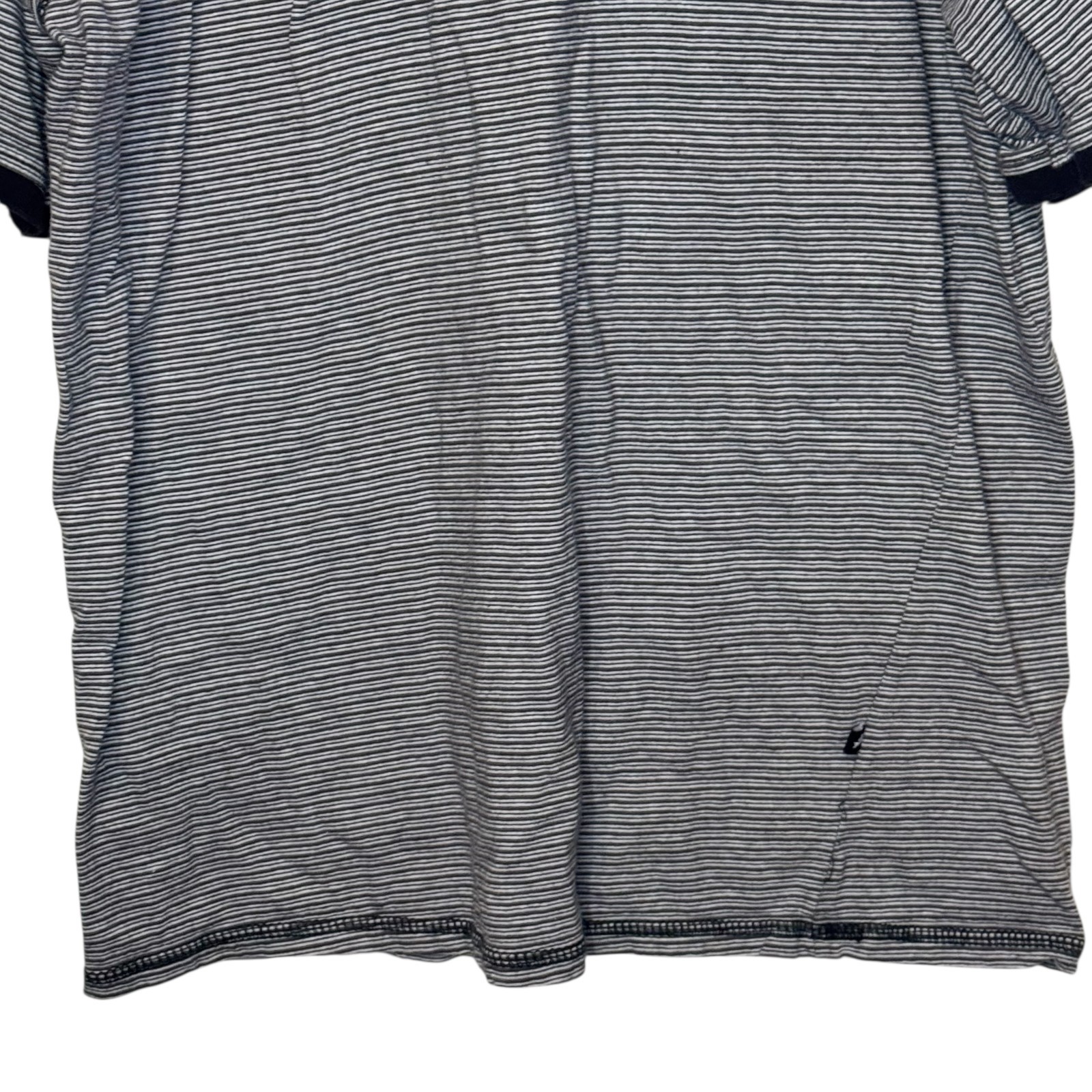 Mecca Men's Shirt Y2K Vintage Streetwear Striped Ringer Zipper Pocket Black 2XL gallery