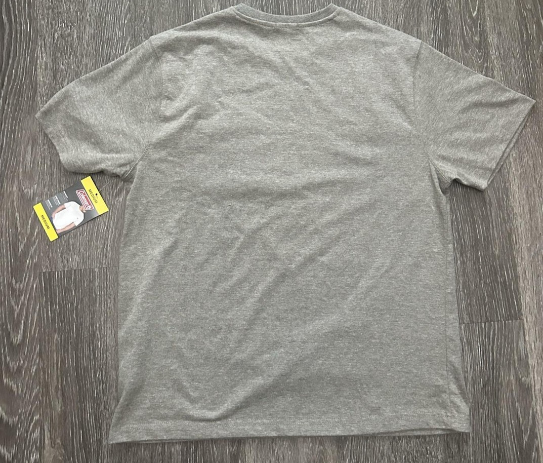 Coleman Shirt Mens Medium Gray Pocket Crew Neck Camping Outdoor Tee Relaxed gallery