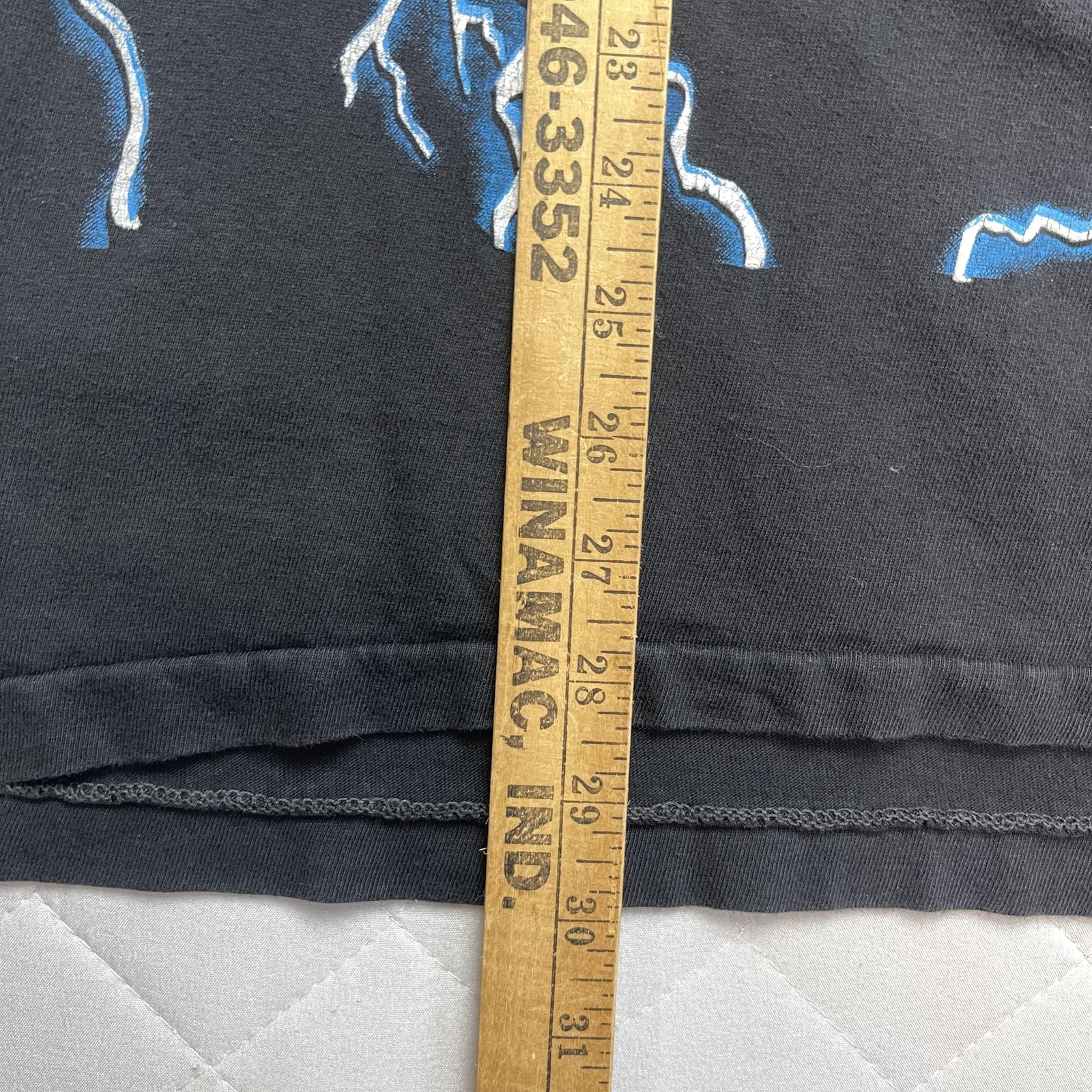 Vintage Native American Lightning Shirt Mens XL Black Rebal Double Sided 90s gallery