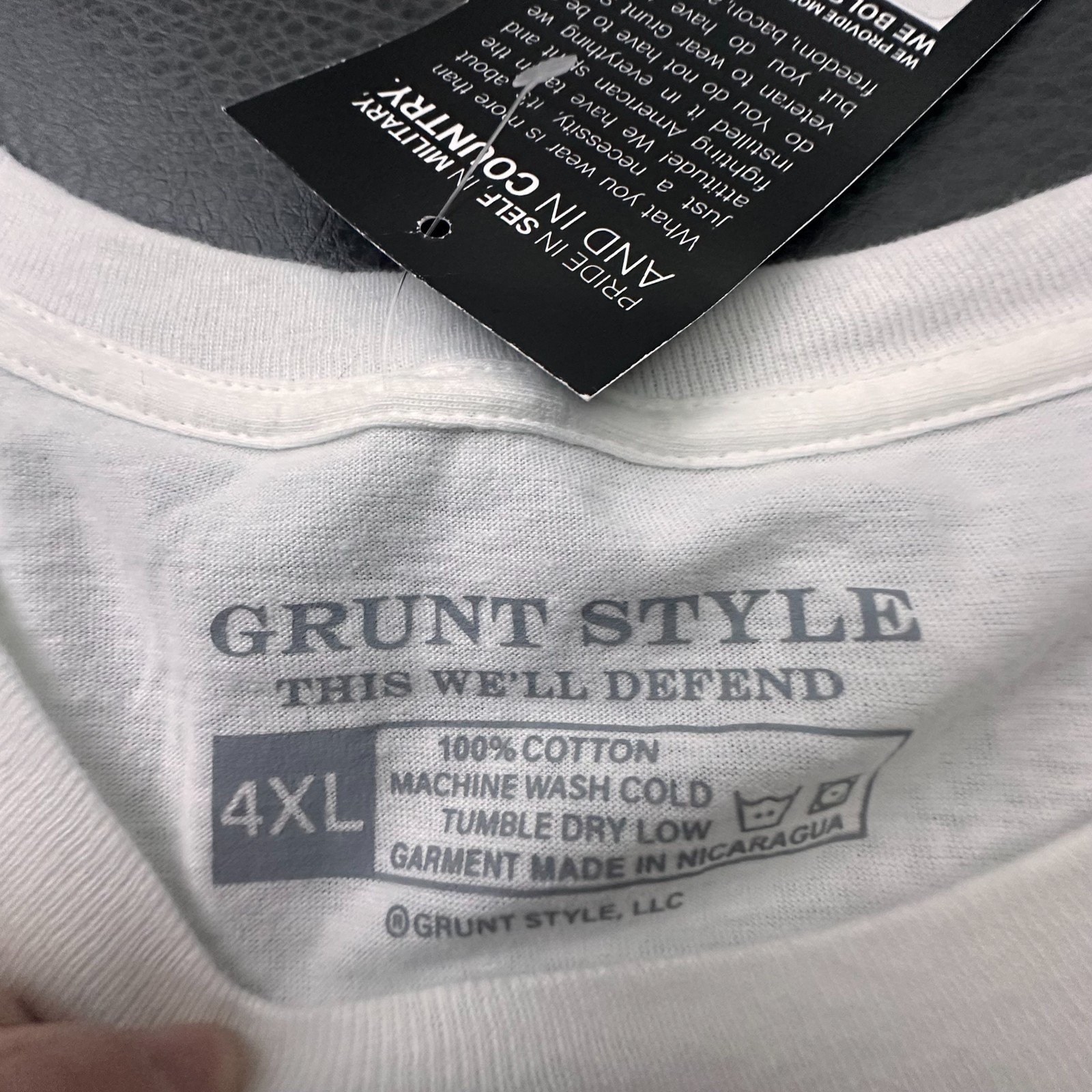 Grunt Style T Shirt Mens 4XL White American Spartan Military Patriotic Army NWT gallery
