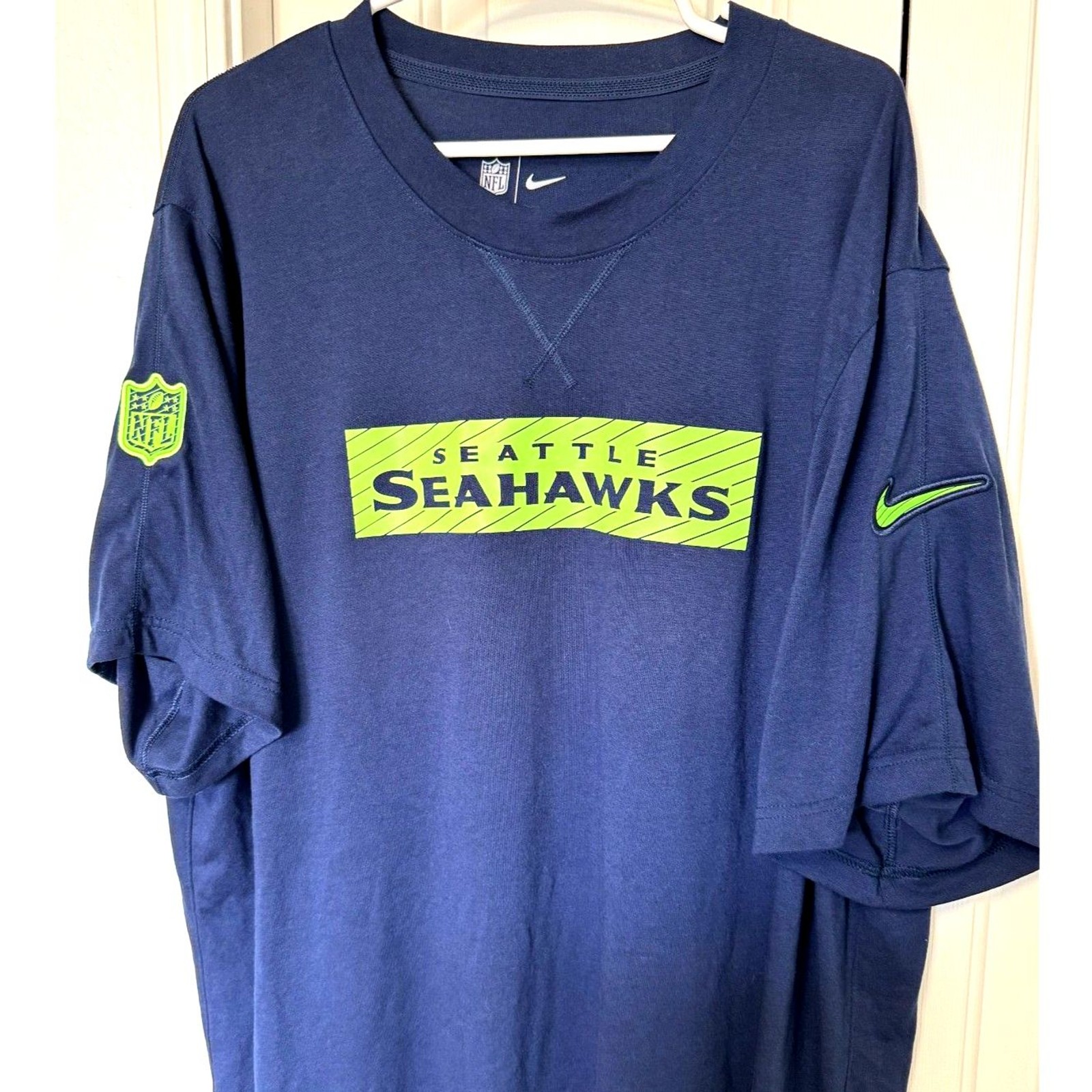 Nike Men's College Navy Seattle Seahawks Sideline Player Performance T-Shirt XXL gallery
