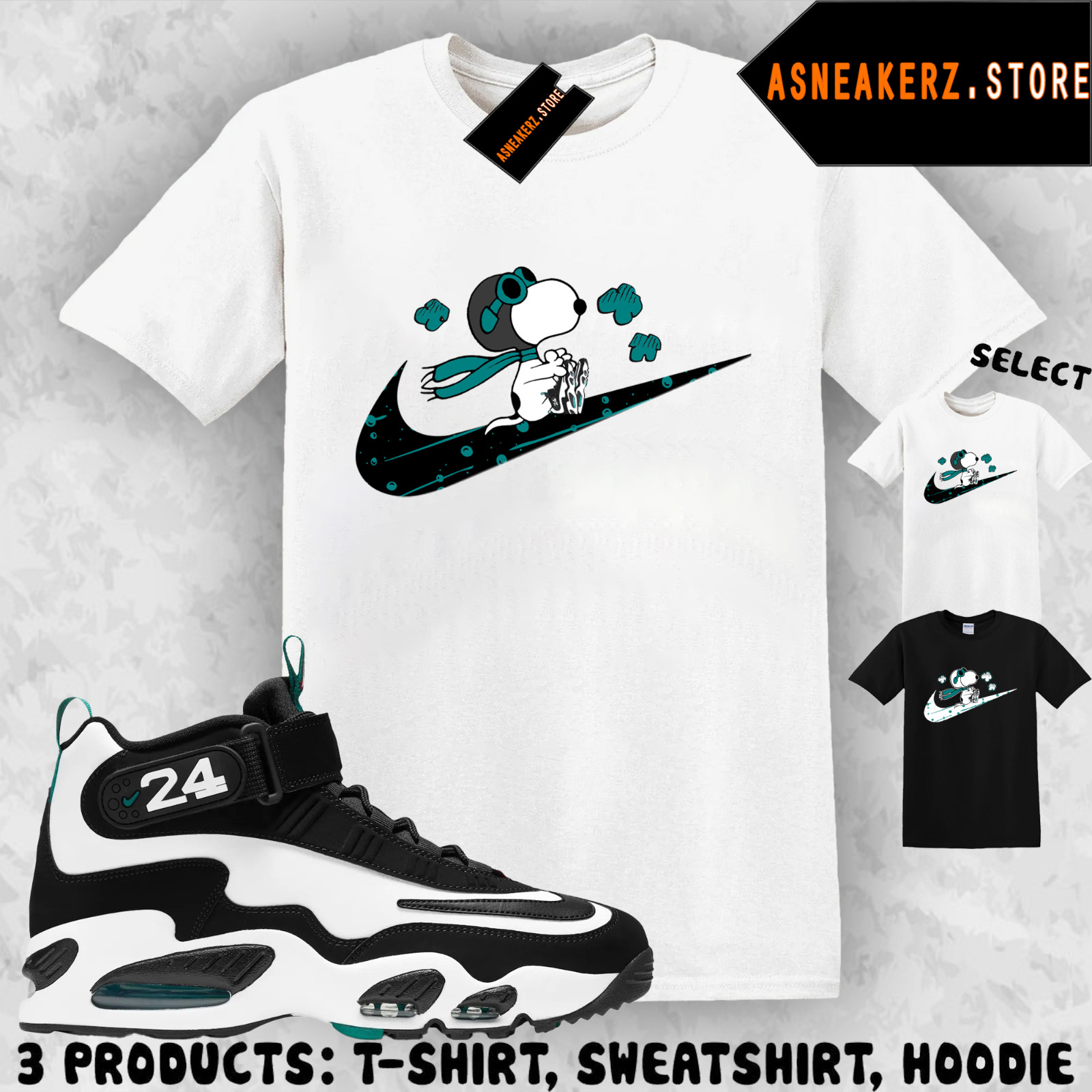 Shirt Matching Air Griffey Max 1 Freshwater 2026 Match Sneaker S Dog Fly T-Shirt gallery