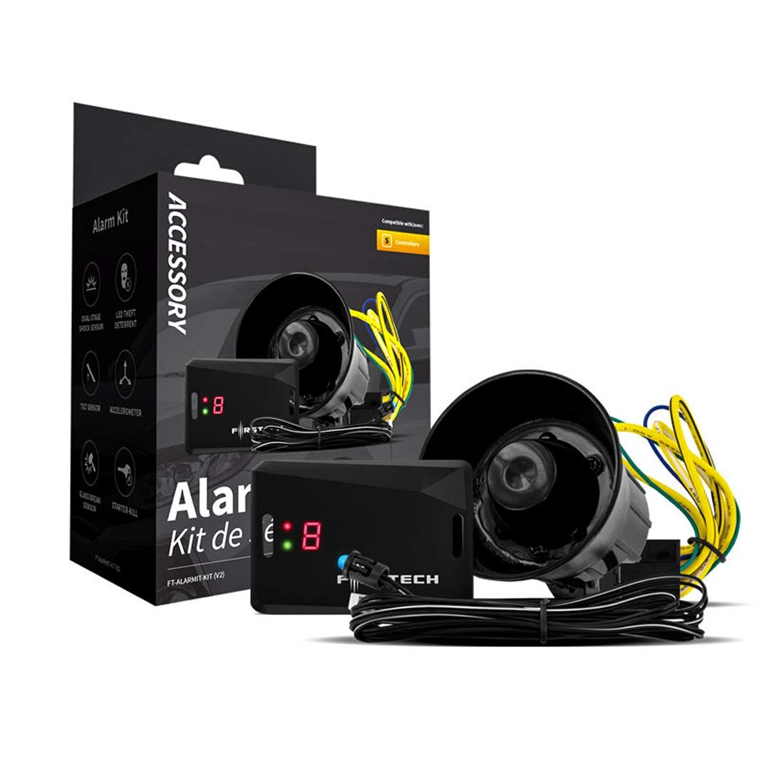 Firsttech Compustar FT-AlarmIt-Kit V2 Alarm It DAS II Sensor with LED & Siren