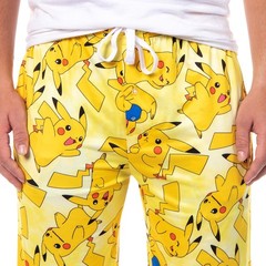 Pokemon Men’s Pikachu Allover Character Subtle Tie Dye Adult Pajama Pants