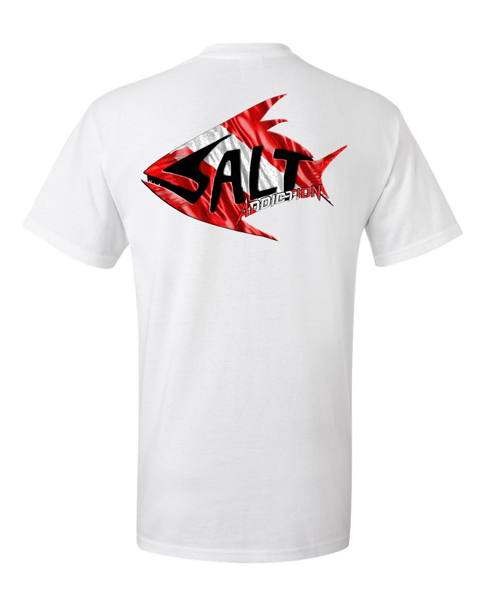 Salt Addiction Dive Flag Logo Fishing Short Sleeve T Shirt Ocean