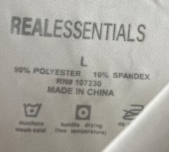 5 Real Essentials Blank T-Shirts White,Blue,Gray, 2 Black Size L