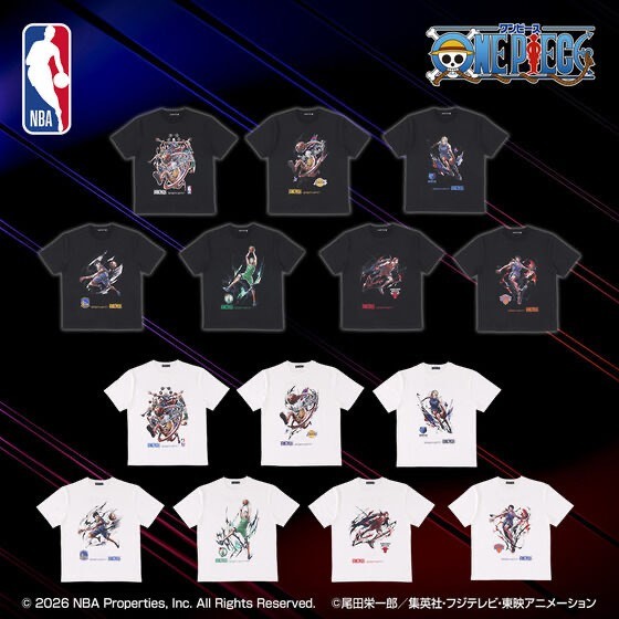 ONE PIECE × NBA T-Shirts Shanks×CHICAGO BULLS BLACK、White gallery