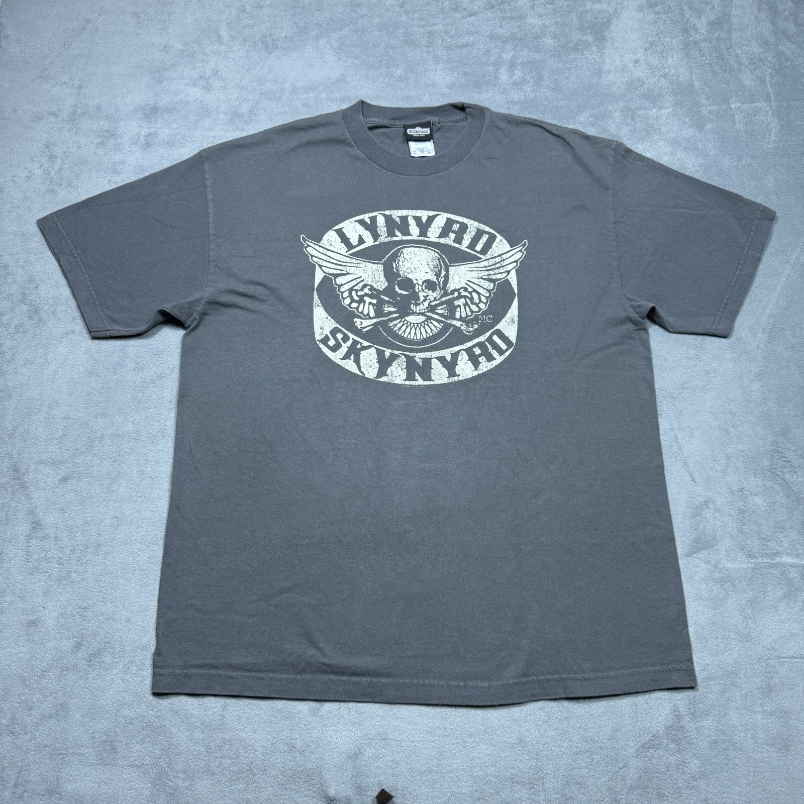 VINTAGE Lynyrd Skynrd Shirt Mens XL Skull Wings Band Tee Winterland Rock Y2K USA gallery