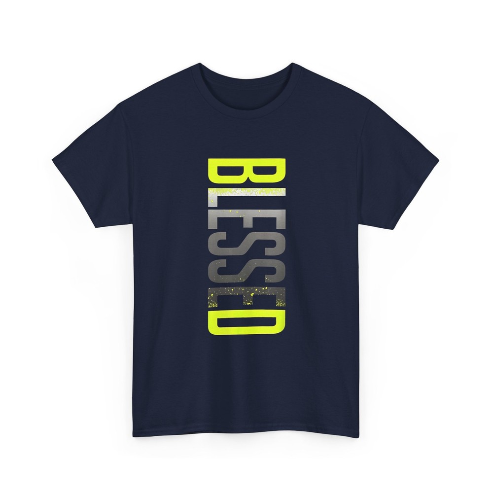 Blessed Graphic Shirt, Yellow Black Grey Blessed Shirt
