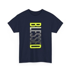 Blessed Graphic Shirt, Yellow Black Grey Blessed Shirt
