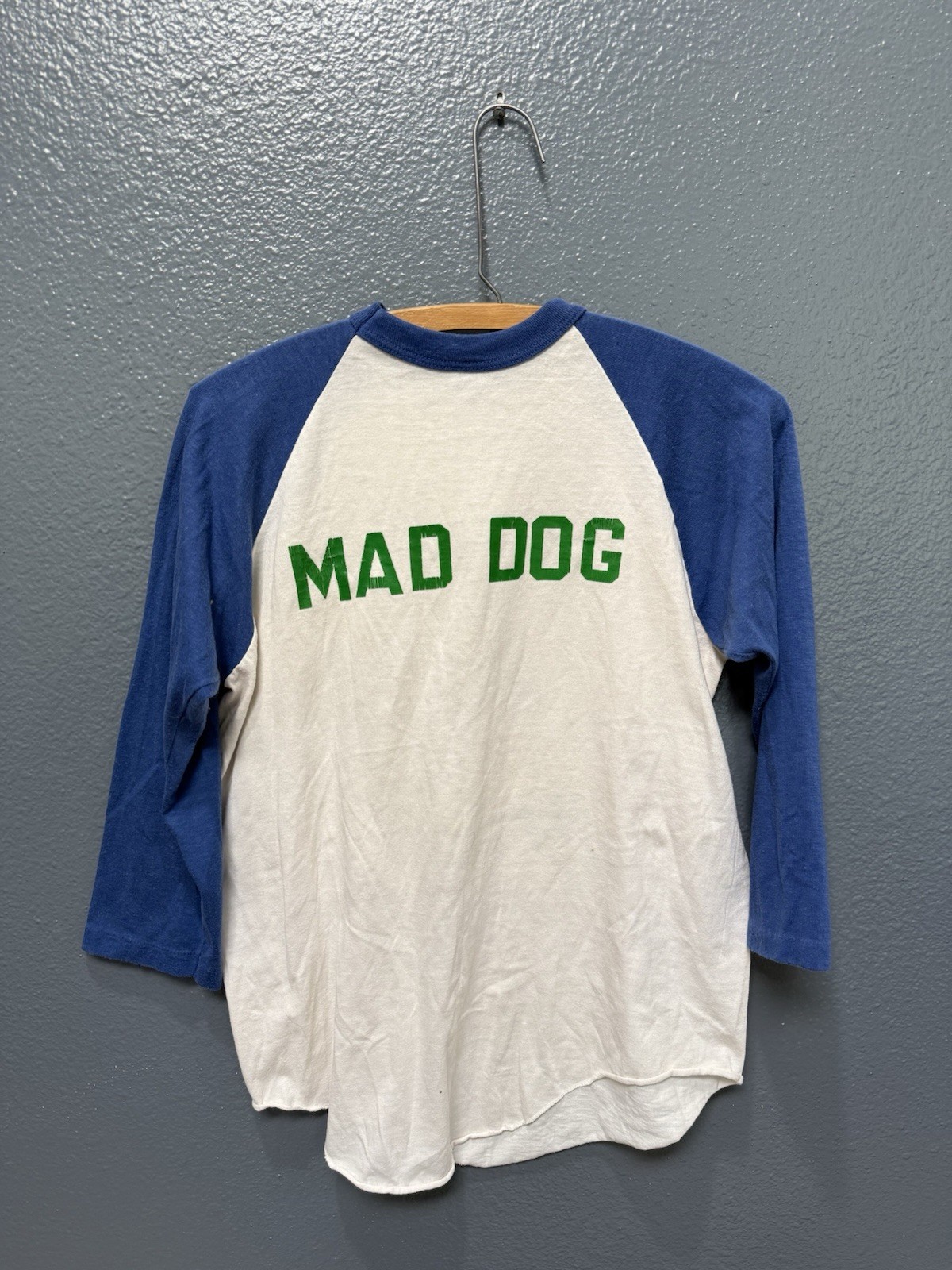 Vintage 70’s Stedman Softball Graphic Cotton Raglan Shirt Size Medium White gallery