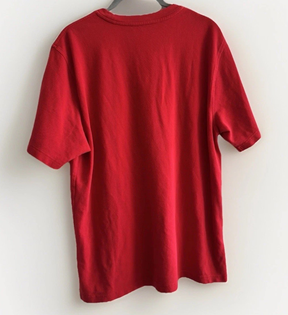 Original Official Apple T Shirt 100% Cotton Size Large Red Short Sleeve Men's gallery