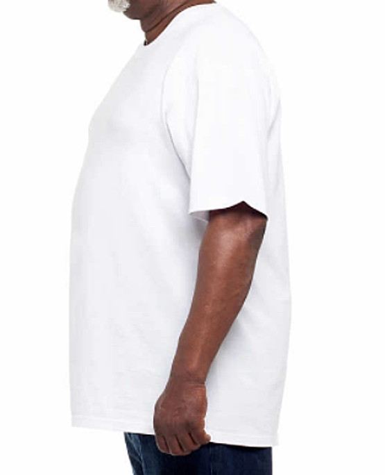 NEW 6 pack of Kirkland T Shirts men's White Crew Neck 100% Cotton Tees PICK SIZE gallery