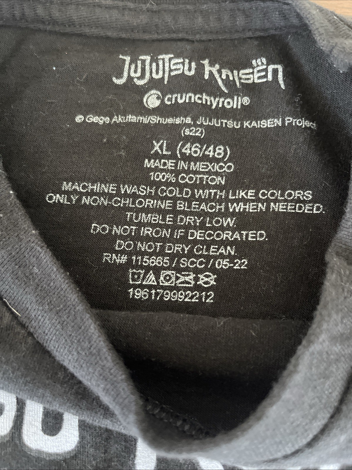 Jujutsu Kaisen Men's Shirt Short Sleeve Graphic Tee Size XL 46/48 Black gallery